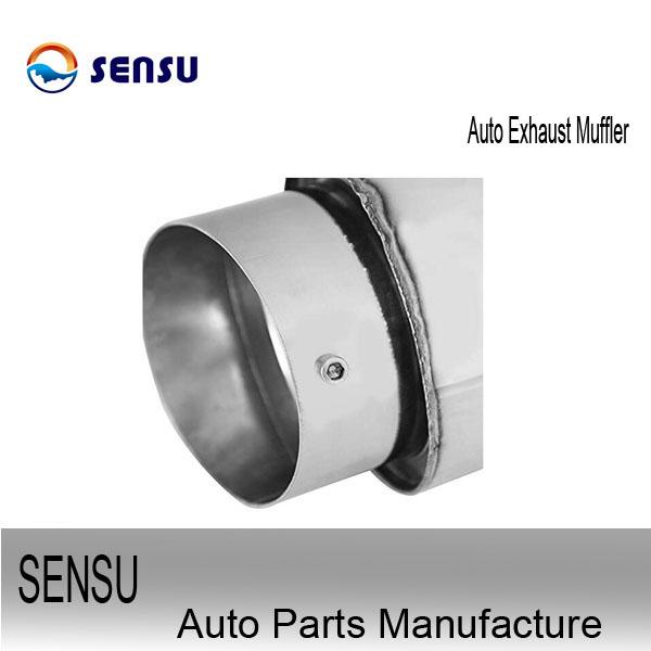 SS201 Stainless Steel Exhaust Parts Universal Exhaust Silencer Chambered