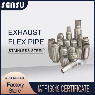 Universal Car Stainless Steel Exhaust Flex Pipe ID45mm-100mm