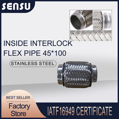 SS201 Stainless Steel Exhaust Flex Pipe 45*100mm Decouple Vibration