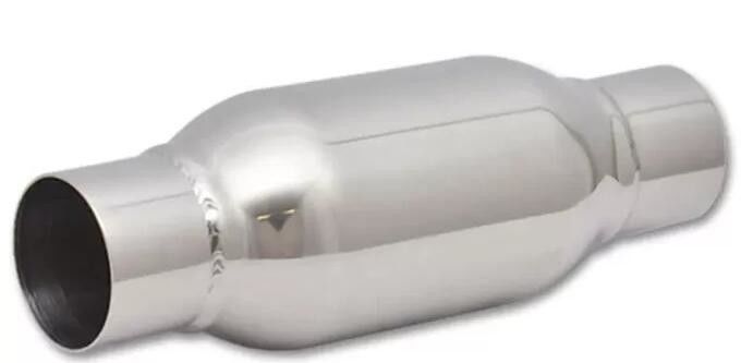 Polished Bottle Style Universal Exhaust Resonator 2.5Inches Inlet / Outlet