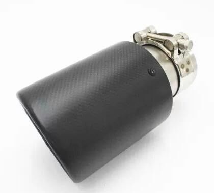 Durable 63mm Inlet 101mm Outlet Car Exhaust Tail Tips 203mm Length