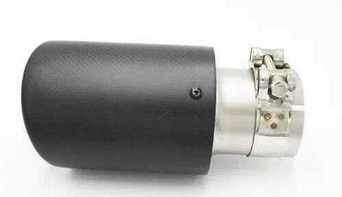 Durable 63mm Inlet 101mm Outlet Car Exhaust Tail Tips 203mm Length