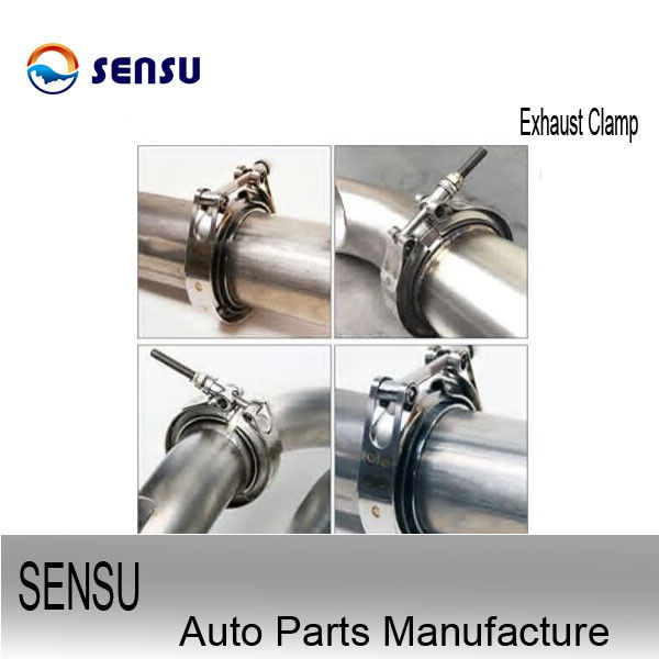 Silver Color 1.75 V Band Clamp SS304 T Bolt Exhaust Clamp Anti Corrosion