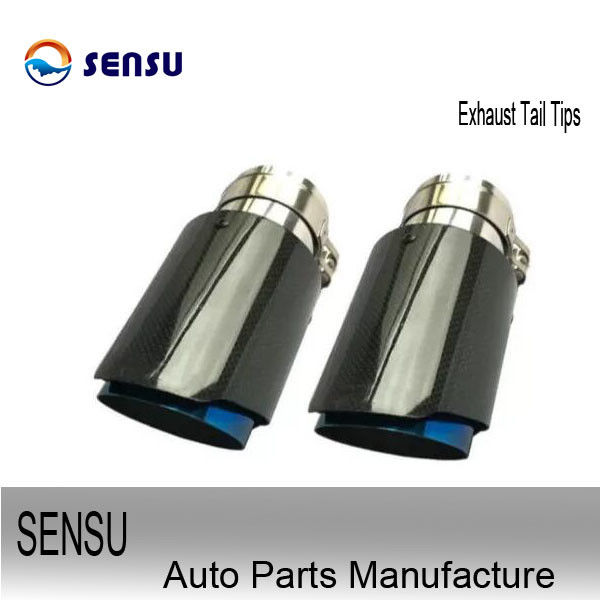 customizable Silver 2 Inch Inlet Exhaust Tip Tailpipe Ends wear resistance