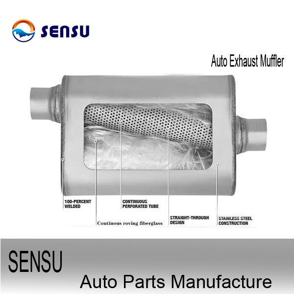 SS202 Stainless Steel Exhaust Parts Aluminized Steel Exhaust Muffler Silencer