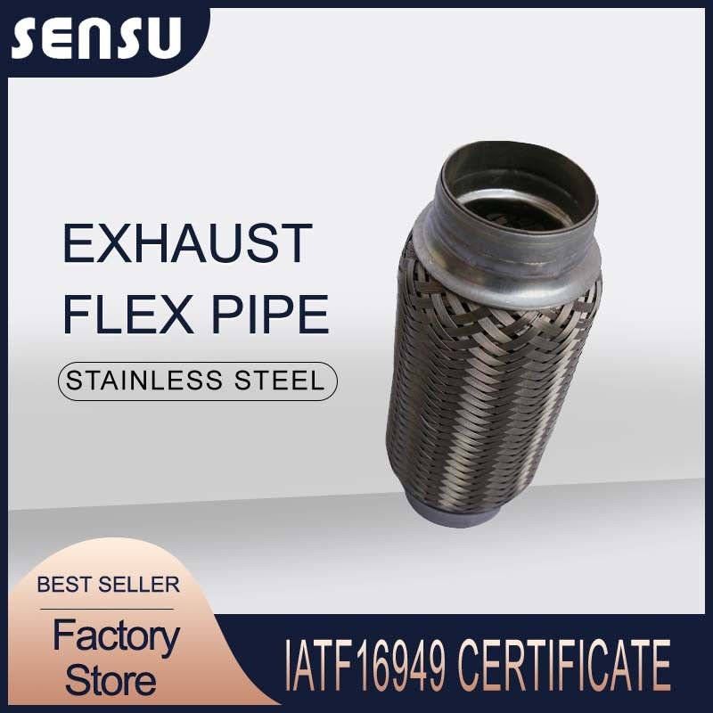 Double Braids Stainless Steel Flexible Exhaust Pipe Polished